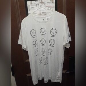 Adidas White Short Sleeve Graphic Soccer Tee FIFA World Cup Russia 2018 Size XL